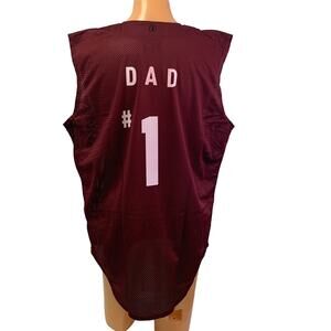 New Hand Printed #1 Dad Large Father's Day Sleeveless Baseball Jersey Shirt